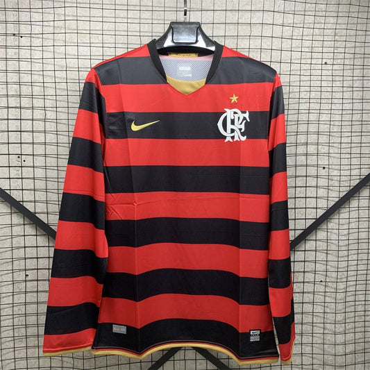Retro Flamengo Home Long Football Jersey 2008 2009