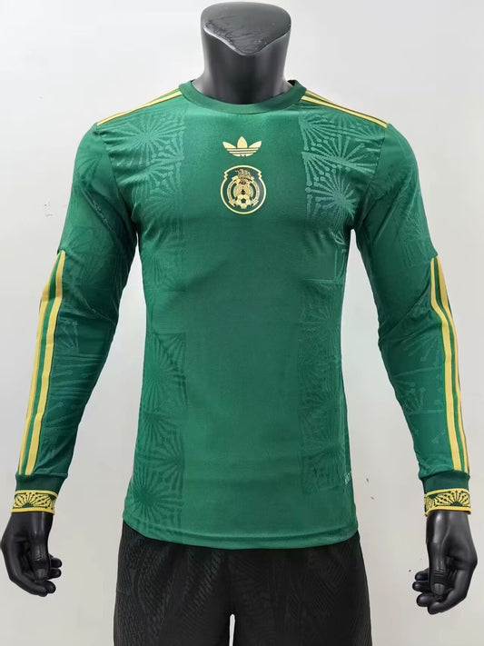 Mexico Green Long Sleeve Player Football Jersey 2024/2025