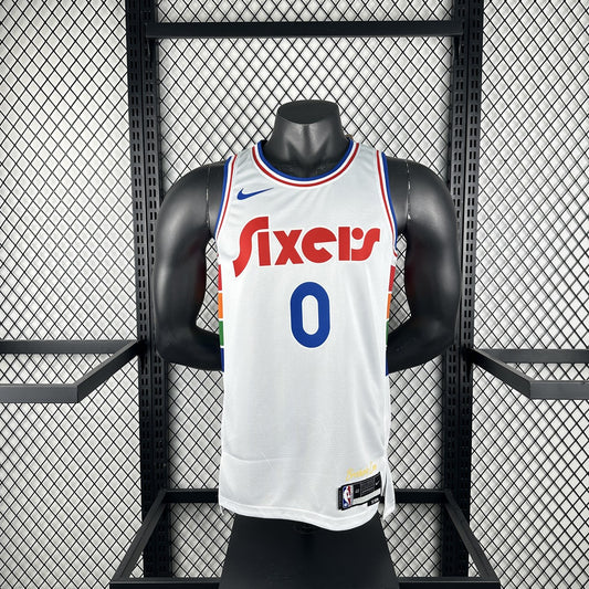 Philadelphia 76Ers City Edition #0 MAXEY NBA Jerseys 2025