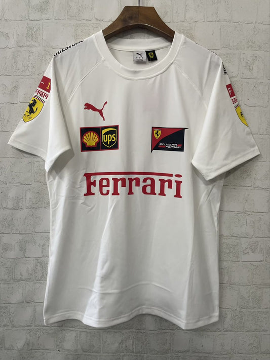 F1 Ferrari White Short Sleeve Racing Suit 2026