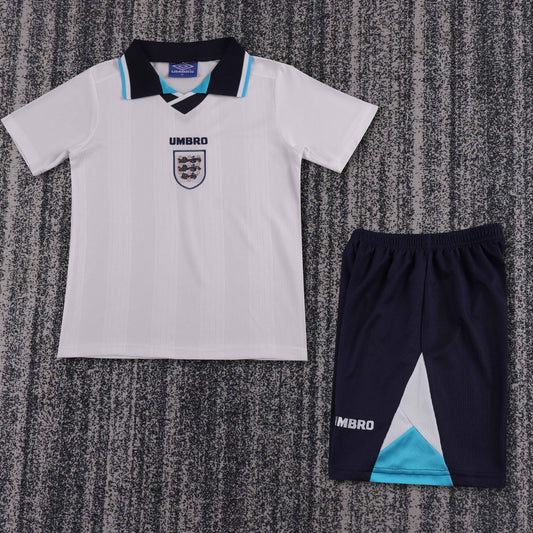 Retro England Home Kids Football Jersey 1996