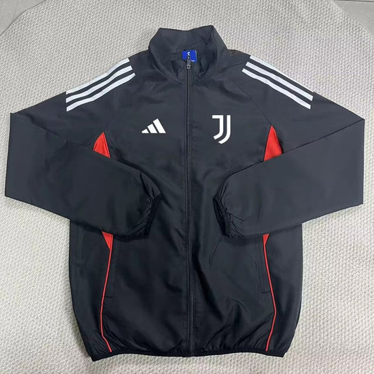 Juventus Windbreaker Black Football Jersey 2025/2026