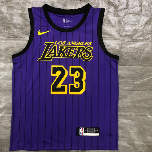 Los Angeles Lakers #23 JAMES Purple NBA Season Jerseys 2018