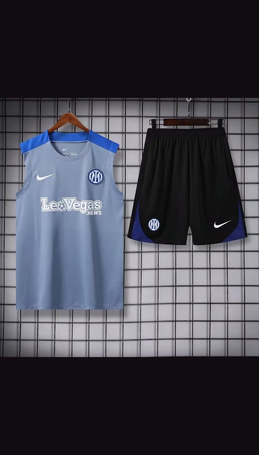 Inter Milan Training Clothing Vest Set Football Jersey 2024/2025
