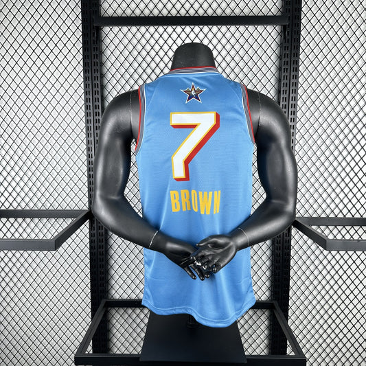 ALL STAR Baby Blue #7 BROWN NBA Jerseys 2025