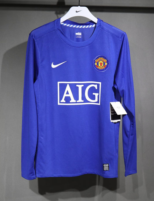 Retro Manchester United Away Long Player Football Jersey 2008/2009