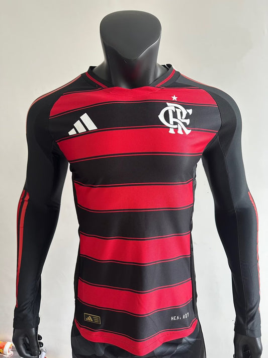 Flamengo Home Long Sleeve Player Football Jersey 2025/2026