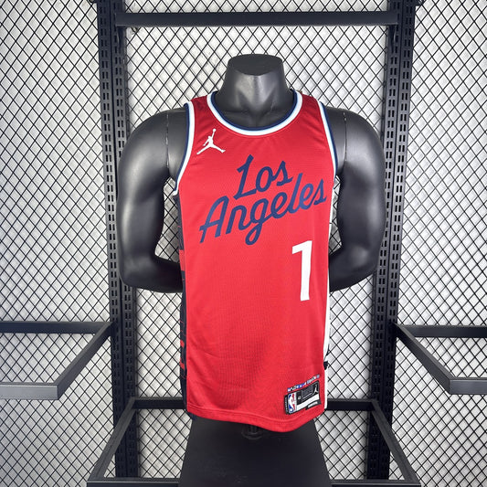 Los Angeles Clippers Red #1 HARDEN NBA Season Jerseys 2025
