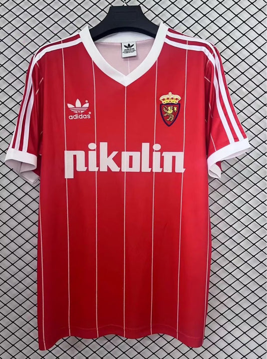 Retro Real Zaragoza Away Fans Football Jersey 1984