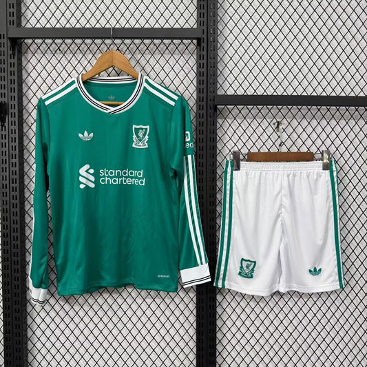 Liverpool Third Away Long Kids Football Jersey 2025/2026