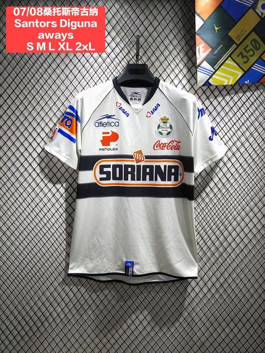 Retro Santos Laguna Away Fans Football Jersey 2007/2008