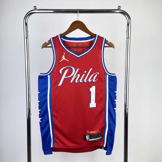 Philadelphia 76Ers Red #1 HARDEN NBA Season Jerseys 2023