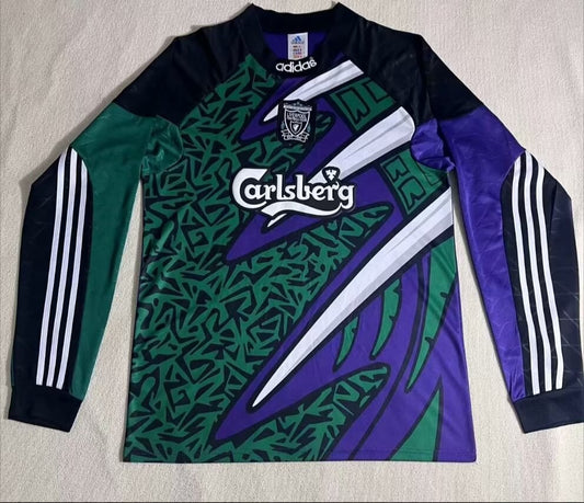 Retro Liverpool Long Goalkeeper Green Football Jersey 1995/1996