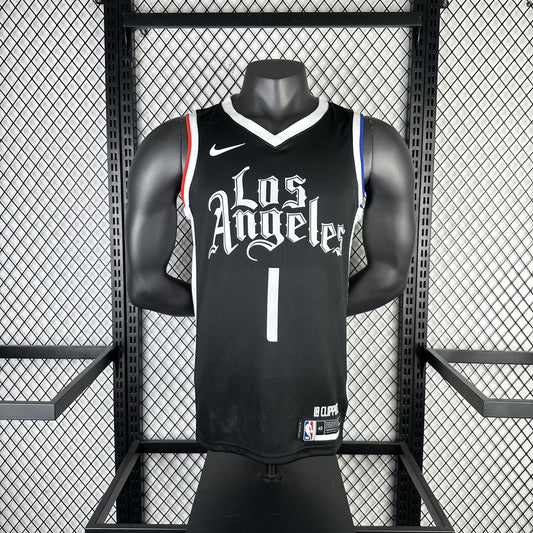 Los Angeles Clippers Black #1 HARDEN NBA Season Jerseys 2021