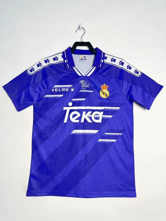 Retro Real Madrid Away Blue Football Jersey 1994 1995 1996