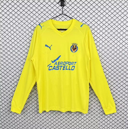 Retro Villarreal Home Long Sleeve Fans Football Jersey 2008/2009