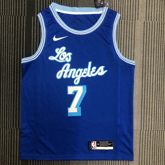 Retro Los Angeles Lakers Blue #7 ANTHONY NBA Season Jerseys 2021