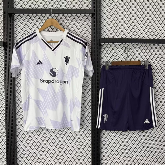 Manchester United Away With Pants Sets Fans Black Football Jersey 2025/2026