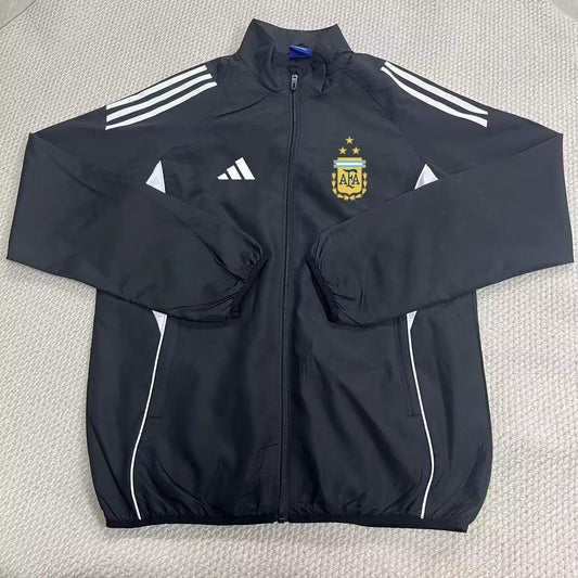 Argentina Windbreaker Black Football Jersey 2025/2026