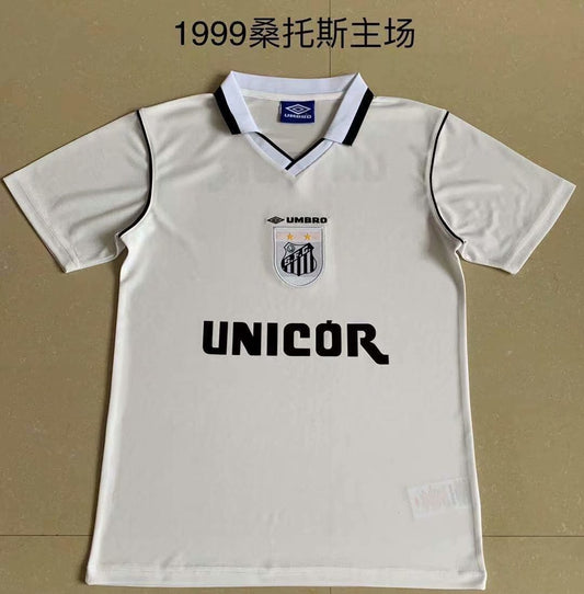 Retro Santos FC Home Fans Football Jersey 1999