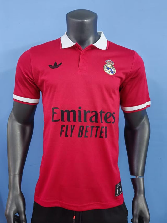 Real Madrid Polo Fans Red Football Jersey 2026/2027