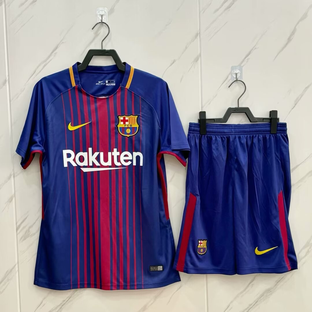 Retro Barcelona Home Kits Suit 2017 2018