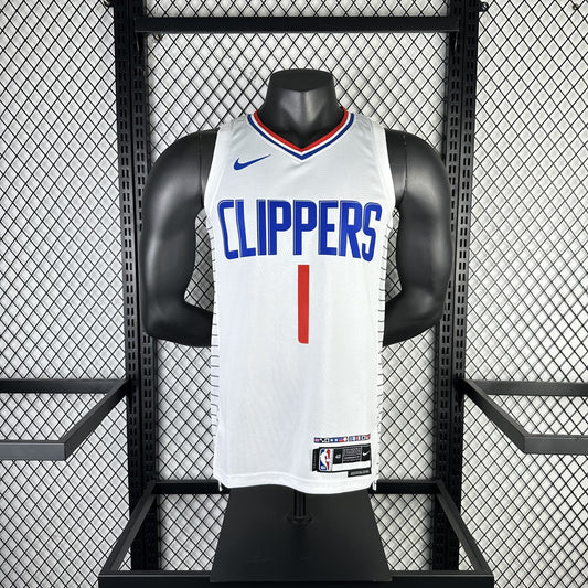 Los Angeles Clippers White #1 HARDEN NBA Season Jerseys 2023