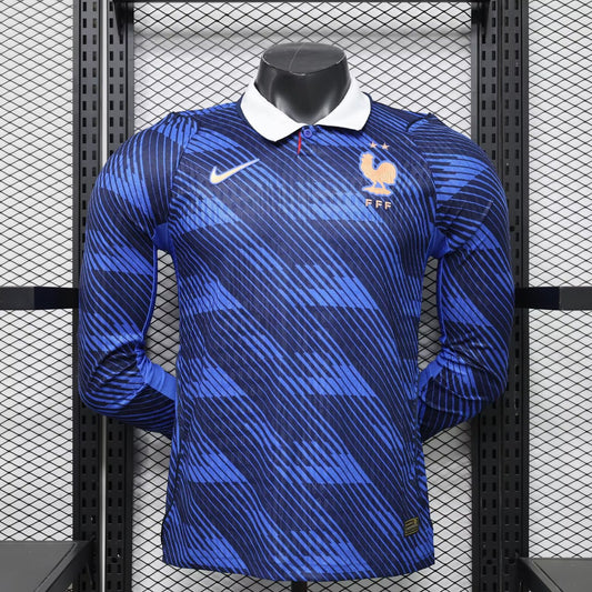 France Home Long Sleeve Player Football Jersey 2026/2027