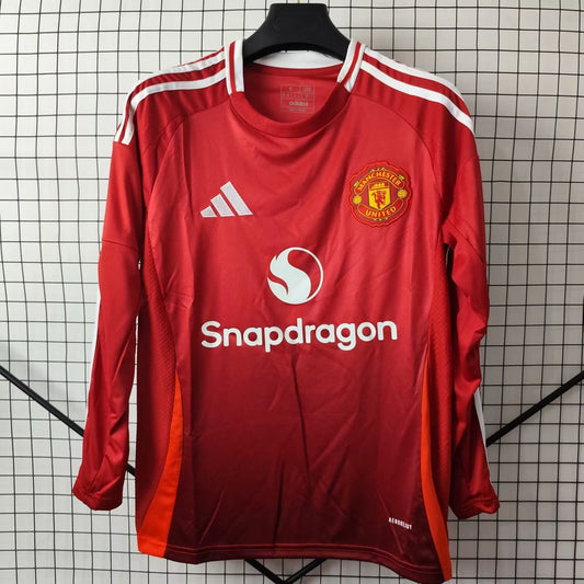 Manchester United Home Long Sleeve Fans Football Jersey 2024/2025