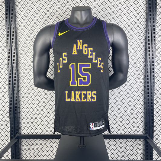 Los Angeles Lakers Kids City Edition Black #15 Reaves NBA Season Jerseys 2026