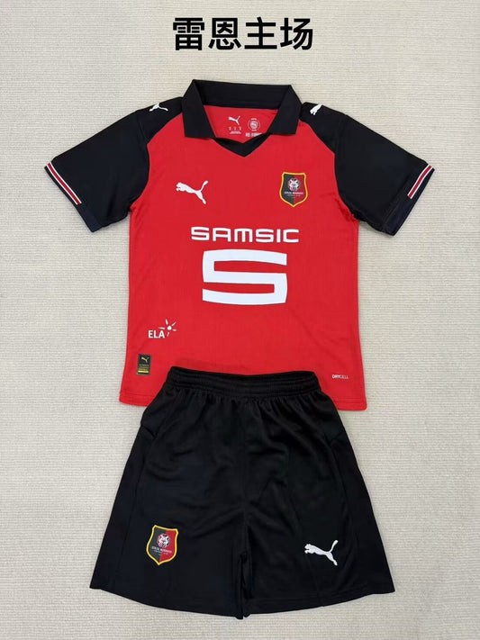 Stade Rennais Home Kids1:1 Quality Football Jersey 2025/2026