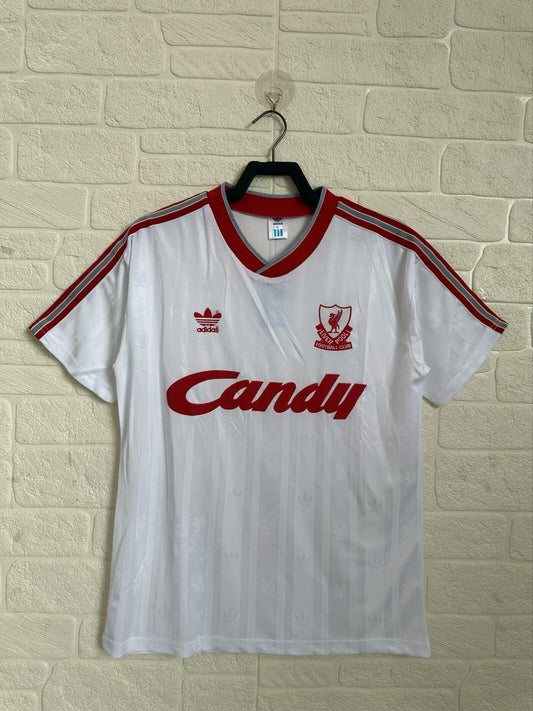 Retro Liverpool Away White Football Jersey 1988/1989