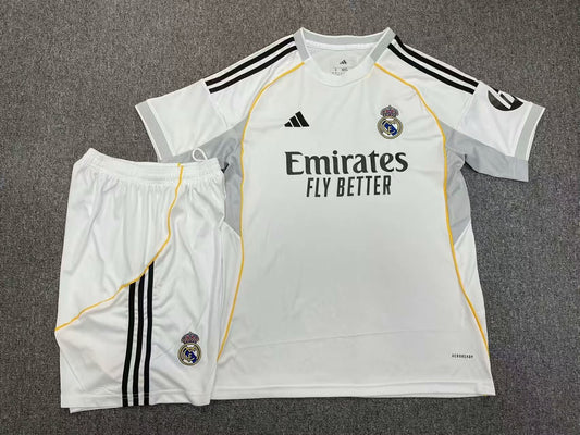 Real Madrid Home Fans Kids Football Jersey 2025/2026