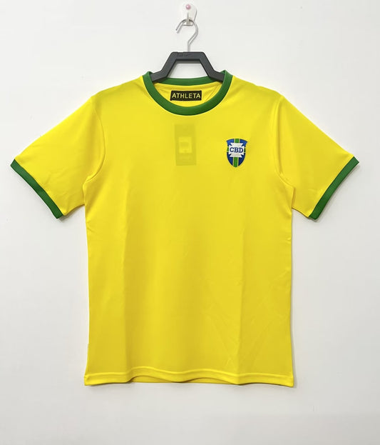 Retro Brazil Home Fans Football Jersey 1970