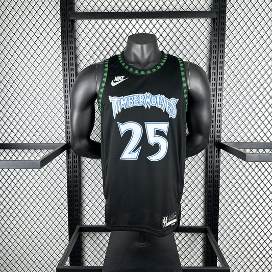 Minnesota Timberwolves Black Retro #25 ROSE NBA Jerseys 2026