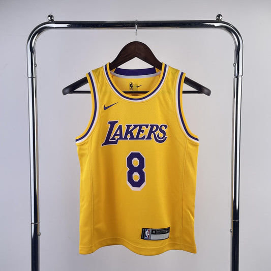 Los Angeles Lakers Kids Kobe #8 BRYANT Yollow NBA Jerseys