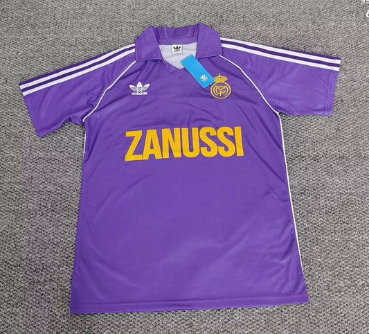 Retro Real Madrid Away Fans Purple Football Jersey 1984/1985