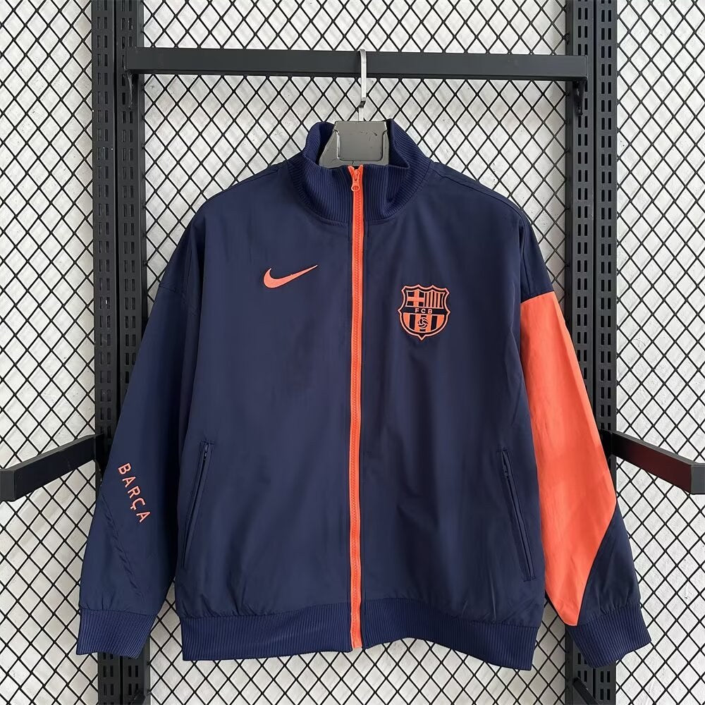 Barcelona Windbreaker Dark Blue Football Jersey 2025/2026