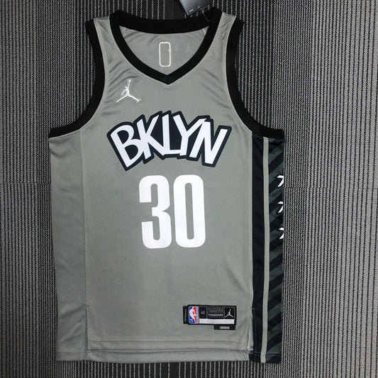 Brooklyn Nets Grey #30 CURRY NBA Season Jerseys 75 Year