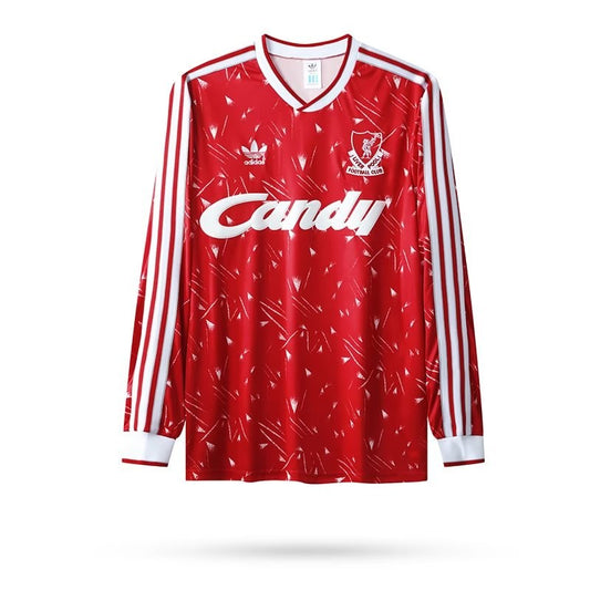 Retro Liverpool Home Long Sleeve Football Jersey 1989/1991