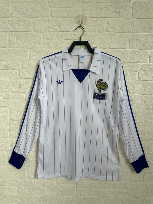 Retro France Home Long Football Jersey 1980/1982