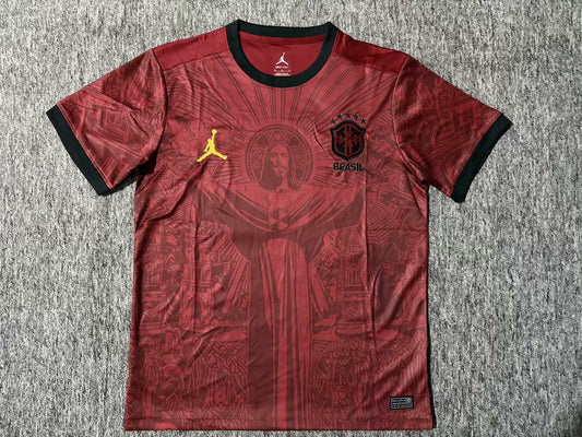 Brazil Jesus Wine Red Fans Football Jersey 2025/2026