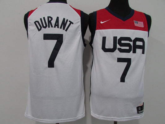 2021 Olympic Version USA No. 7 Durant White
