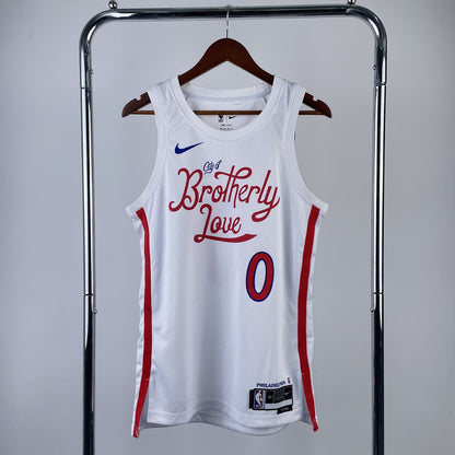 Philadelphia 76Ers City Edition White #0 MAXEY NBA Season Jerseys 2023