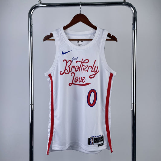 Philadelphia 76Ers City Edition White #0 MAXEY NBA Season Jerseys 2023