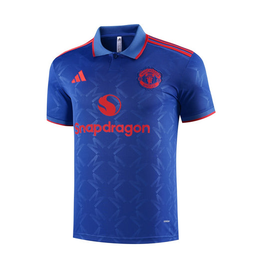 Manchester United Polo Fans Blue Football Jersey 2025/2026