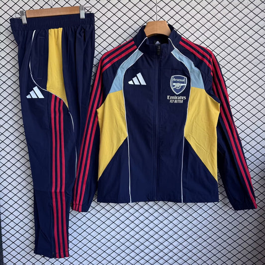 Arsenal Windbreaker Sets With Pants Blue Football Jersey 2025/2026