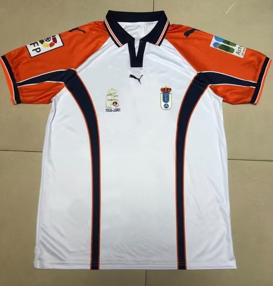 Retro Real Oviedo Away Fans Football Jersey 2001