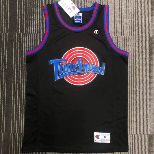 NBA BULLS Jordan #23 Tune Squad Black Top Quality Hot Pressing