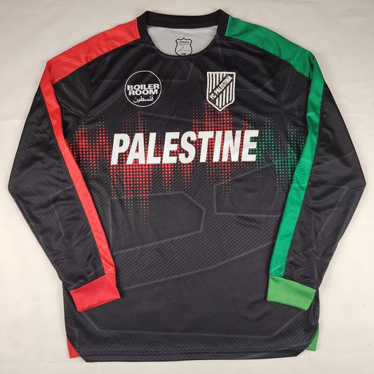 Palestine Black Long Sleeves Fans Football Jersey 2025/2026